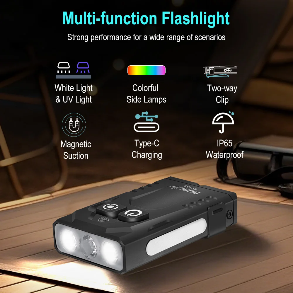BORUiT EV15S Mini EDC UV Keych - đánh giá và giá Outdoor Hunting Bike