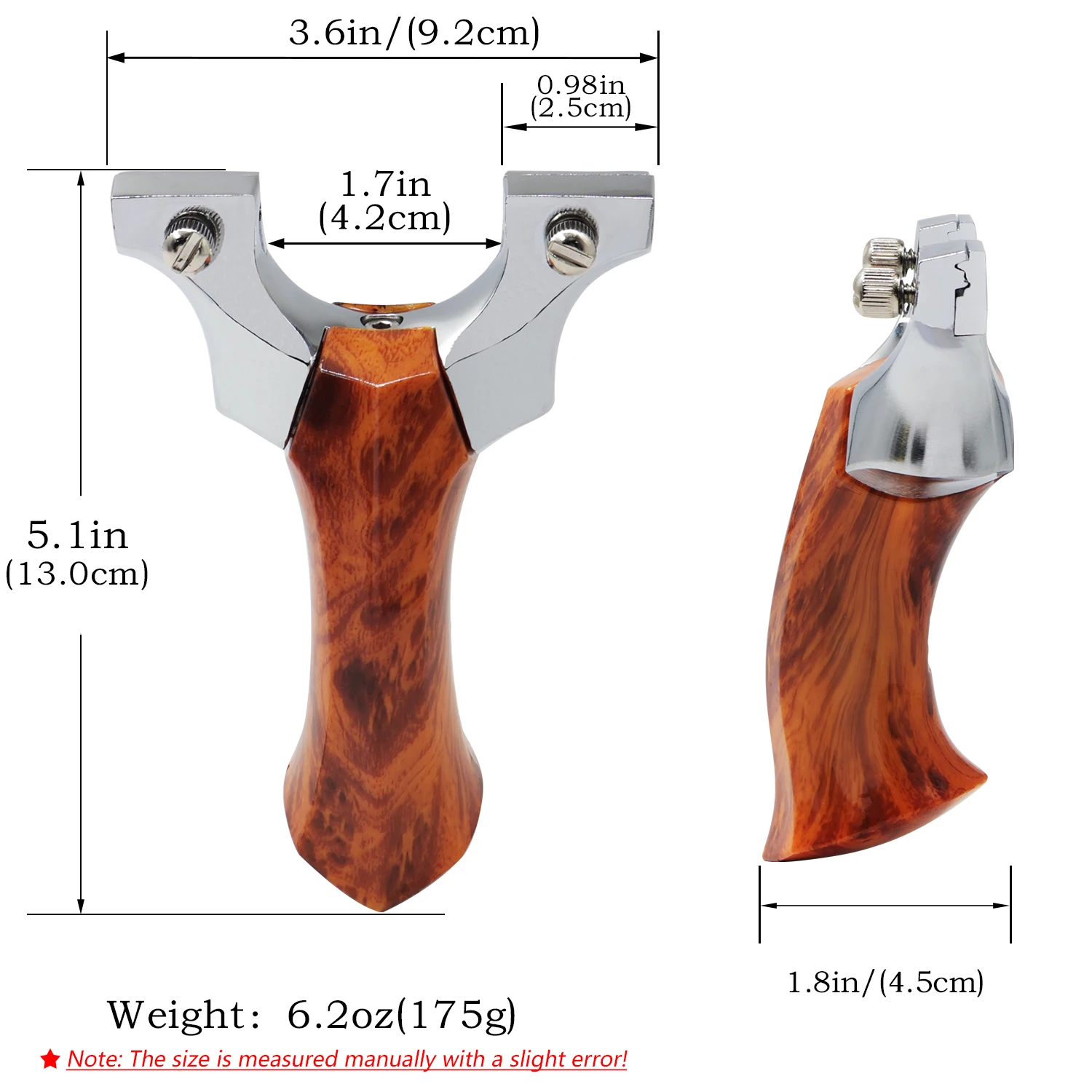 Aluminum Alloy Slingshot Wood  - đánh giá và giá Outdoor Hunting Launcher
